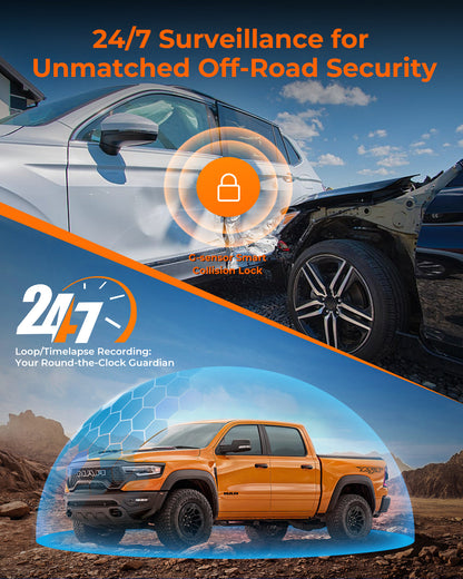Acumen The Legend 3ch Waterproof Rear View Mirror Dash Cam with 1080P 60fps Front+ Rear+ Bumper/Cabin Cameras