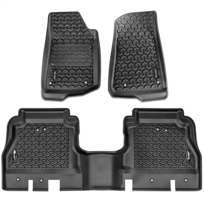 Rugged Ridge RUG Floor Liners - Black by Rugged Ridge