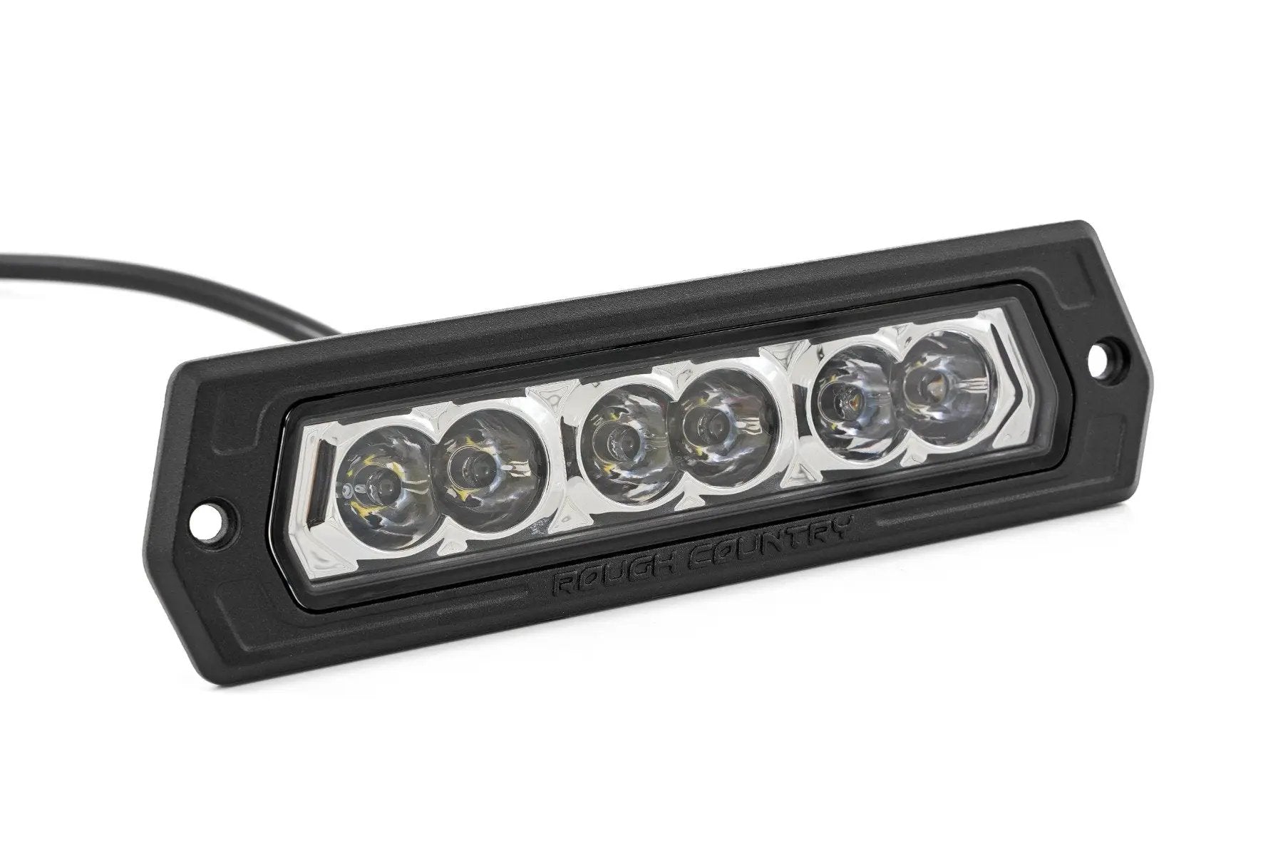 Rough Country 6 Inch Chrome Series LED Lights | Flush Mount | Pair by Rough Country