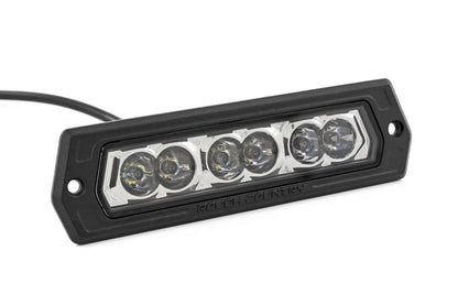 Rough Country 6 Inch Chrome Series LED Lights | Flush Mount | Pair by Rough Country