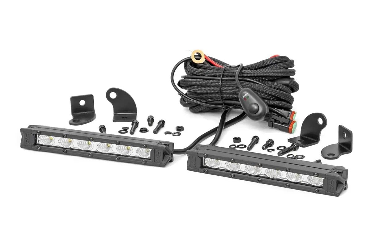 Rough Country 6 Inch Chrome Series LED Light Bar| Slim Line | Pair by Rough Country