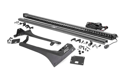 Rough Country LED Light Kit | Windshield Mount | 50" BLK Single Row | Jeep Gladiator JT/Wrangler JL (18-26) by Rough Country