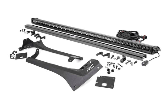 Kit de luces LED | Soporte para parabrisas | Fila única negra de 50" | Jeep Gladiator JT/Wrangler JL (18-26)