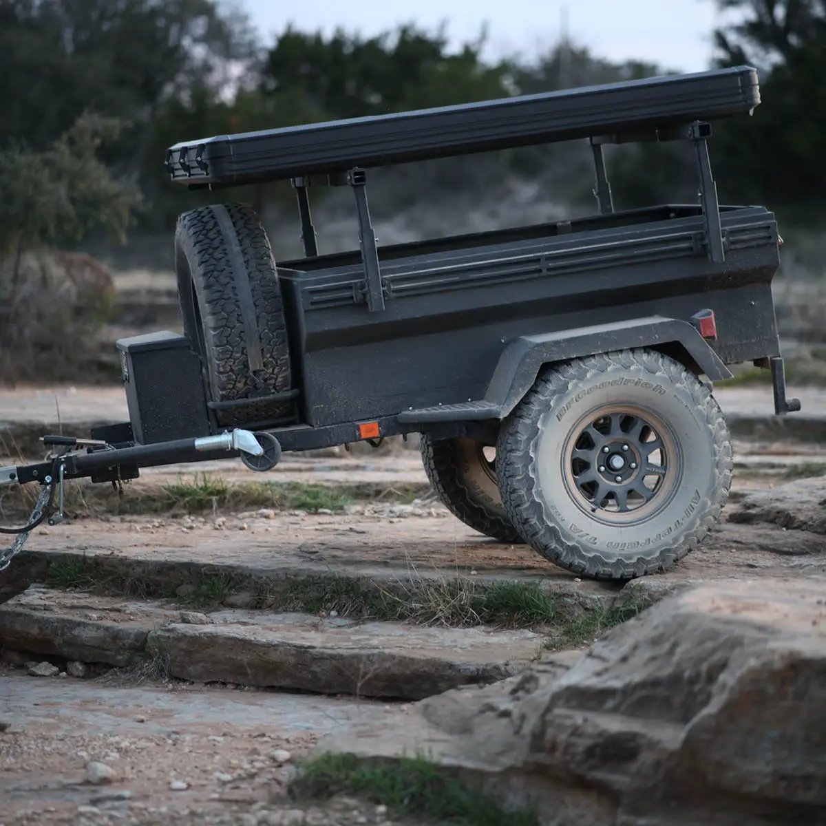 OVS Off Road Trailer - Military Style With Full Articulating Suspension 5x5 Bolt Pattern w/ Tires, Wheels and Brake Controller by OVS