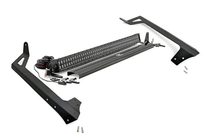Rough Country LED Light Kit | Windshield Mount | 50" Black Dual Row | Jeep Wrangler JK (07-18) by Rough Country
