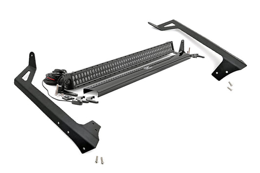 Rough Country LED Light Kit | Windshield Mount | 50" Black Dual Row | Jeep Wrangler JK (07-18)