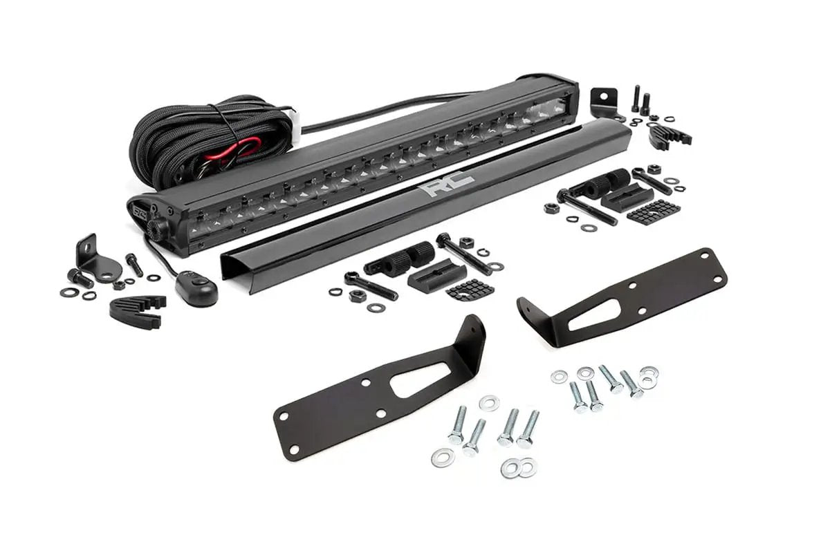 Rough Country LED Light Kit | Bumper Mount | 20" Black Single Row | Ram 2500 (03-10)/2500 (11-18)/3500 (11-18) by Rough Country