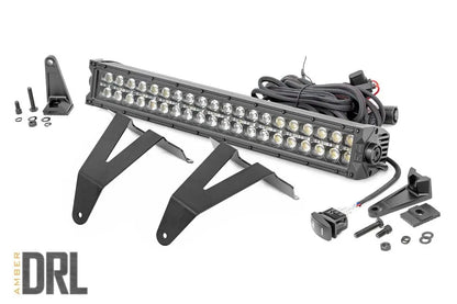 Rough Country LED Light Kit | Bumper Mount | 20" Black Dual Row| Amber DRL | Ram 1500 (19-24) by Rough Country