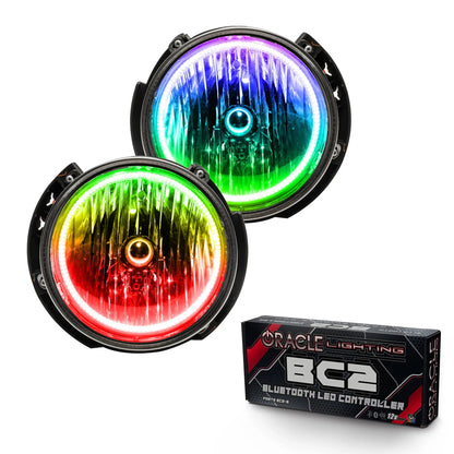 Oracle Lighting 2007-2016 Jeep Wrangler JK Pre-Assembled LED Halo Headlights by Oracle Lighting