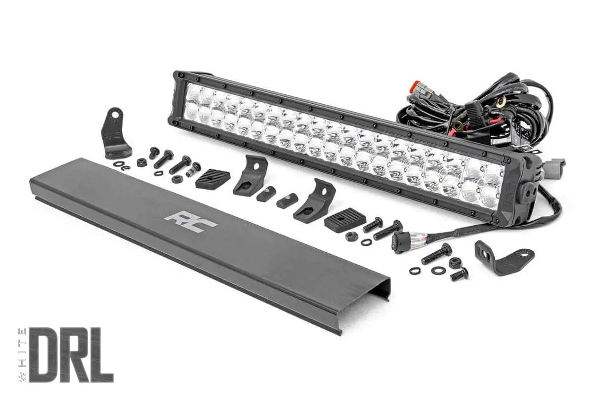Rough Country 20 Inch Chrome Series LED Light Bar | Dual Row | Cool White DRL by Rough Country