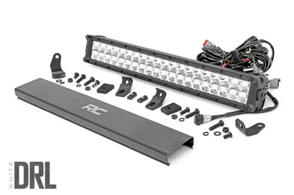 Rough Country 20 Inch Chrome Series LED Light Bar | Dual Row | Cool White DRL by Rough Country