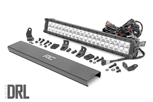 Rough Country 20 Inch Chrome Series LED Light Bar | Dual Row | Cool White DRL