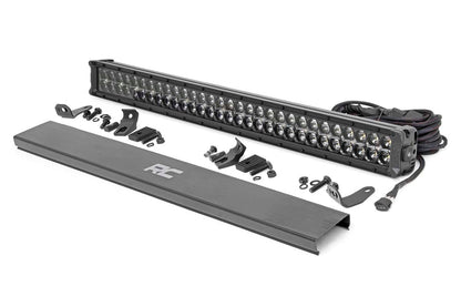 Barra de luz LED negra de 30 pulgadas | Doble fila | DRL blanco frío