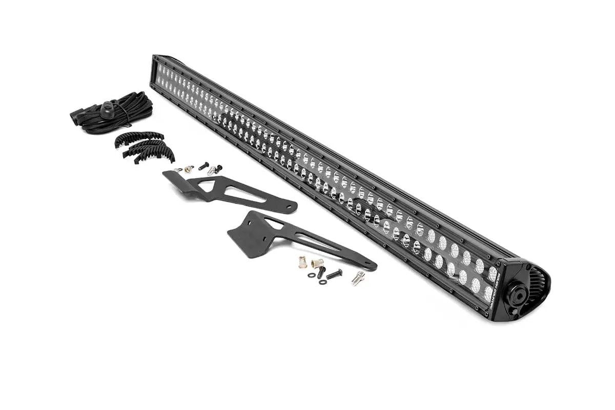 Rough Country LED Light | Windshield | 50" Black Dual Row | Can-Am Defender HD 5/HD 8/HD 9/HD 10 by Rough Country