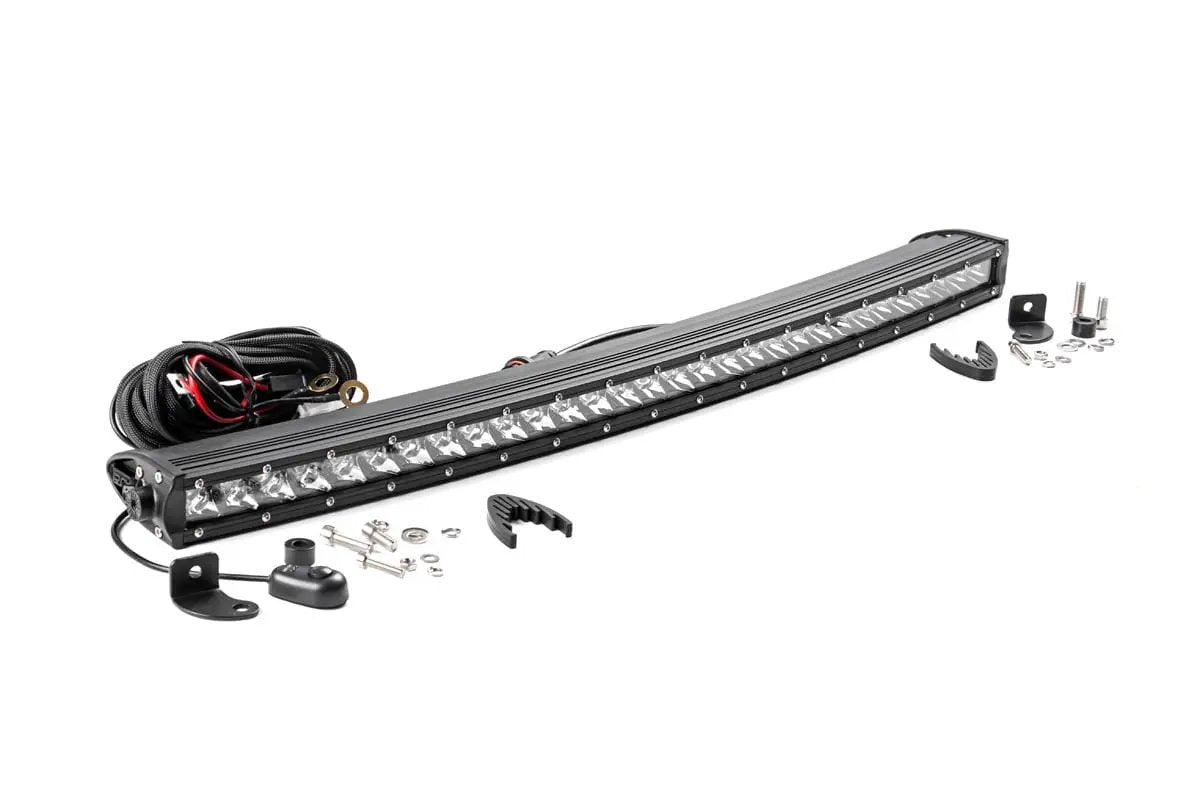 Rough Country 30 Inch Chrome Series LED Light Bar | Curved | Single Row by Rough Country