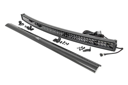 Rough Country 54 Inch Black Series LED Light Bar | Curved | Dual Row | Cool White DRL by Rough Country