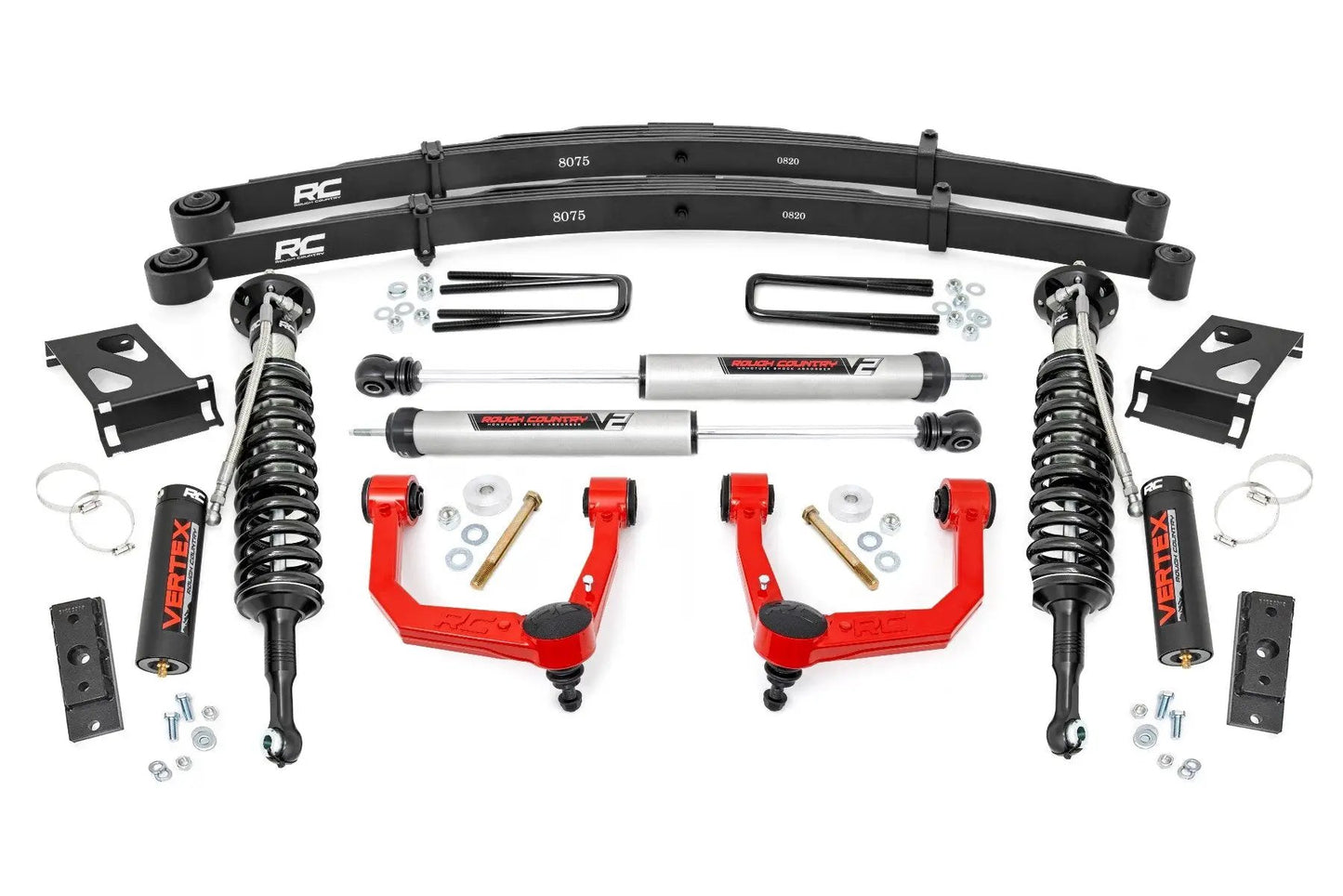 Rough Country 3.5 Inch Lift Kit | Red UCA | Vertex/V2 | Toyota Tacoma 2WD/4WD (2005-2023) by Rough Country