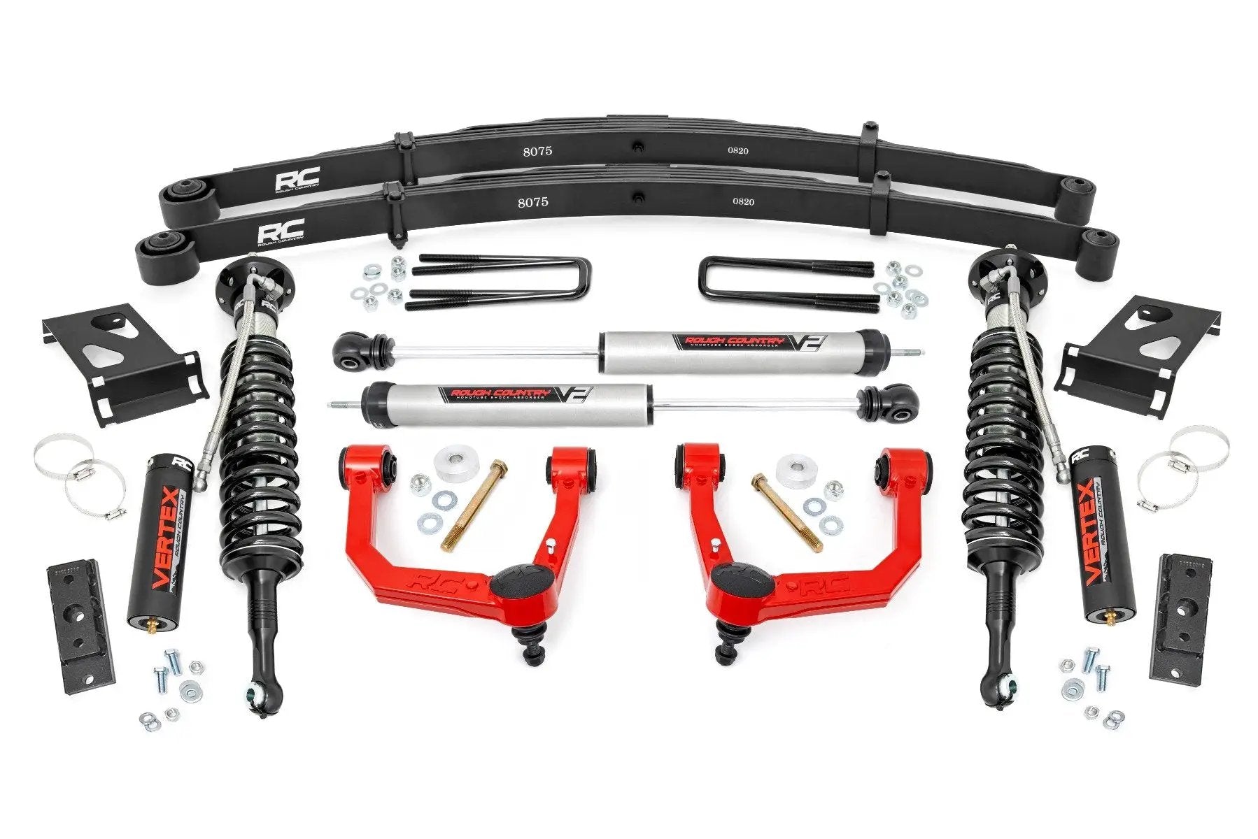 Rough Country 3.5 Inch Lift Kit | Red UCA | Vertex/V2 | Toyota Tacoma 2WD/4WD (2005-2023) by Rough Country