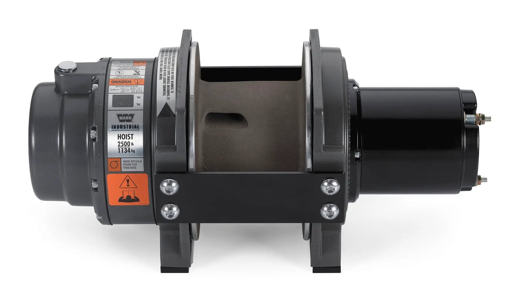 Warn 12 Volt Electric; 2500 Pound Line Pull Capacity; Without Rope; Without Fairlead; Without Remote; 315:1 Gear Reduction; Automatic Cone Brake by Warn
