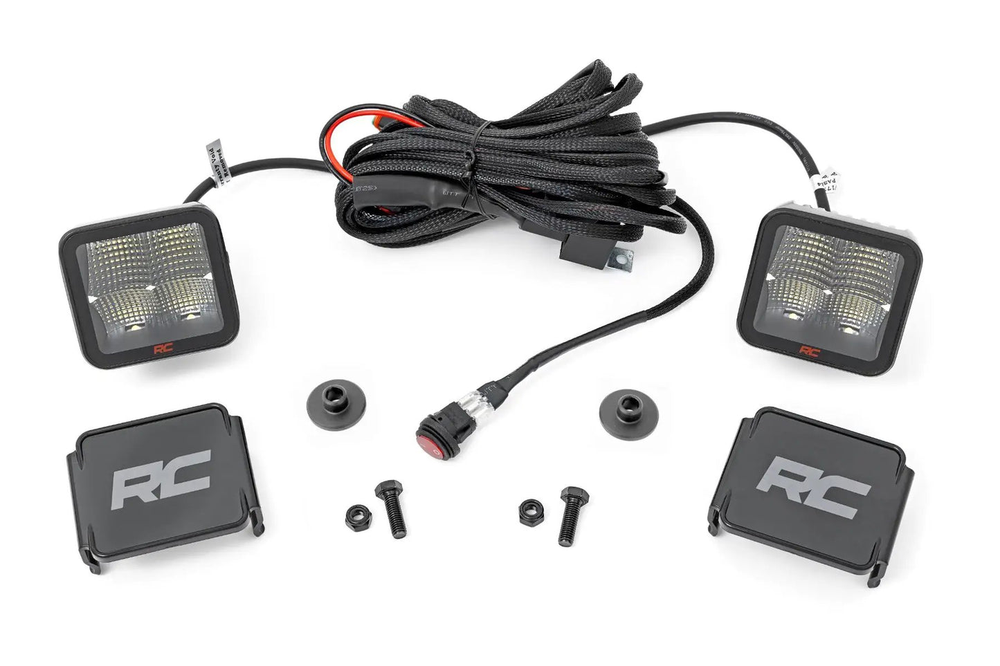 Rough Country LED Light Kit | Ditch Mount | 2" Spectrum Pair | Spot Pattern | Ford Bronco (21-25) by Rough Country