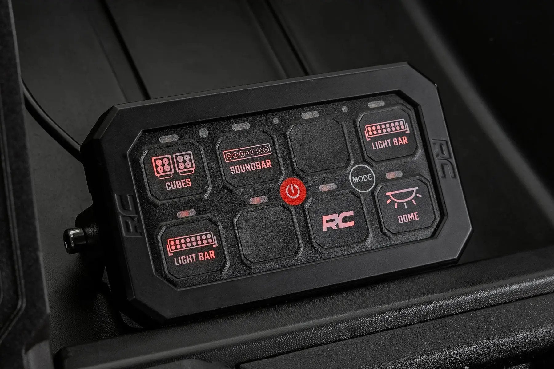 Rough Country 8 Gang Switch Panel | Bluetooth | RGB Backlit Buttons | Multifunction Modes by Rough Country