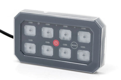 Rough Country 8 Gang Switch Panel | Bluetooth | RGB Backlit Buttons | Multifunction Modes by Rough Country