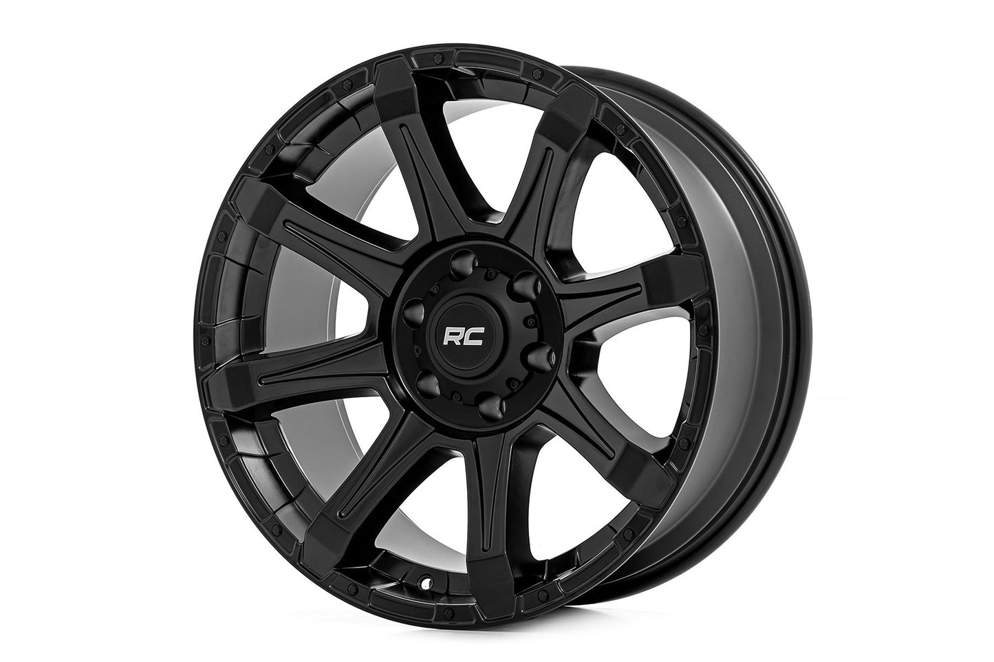 Rueda Rough Country Serie 81 | Una pieza | Negro semibrillante | 20x9 | 6x135 | 0mm