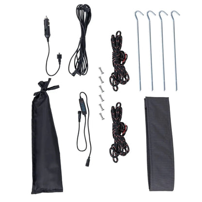 ARB ARB Hard Case Awning with Light Installed, 6.5ft x 8.2ft, Black by ARB