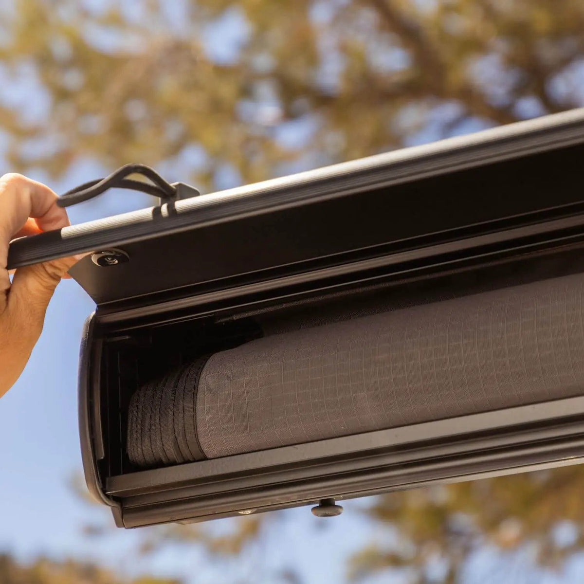 ARB ARB Hard Case Awning with Light Installed, 8.2ft x 8.2ft, Black by ARB