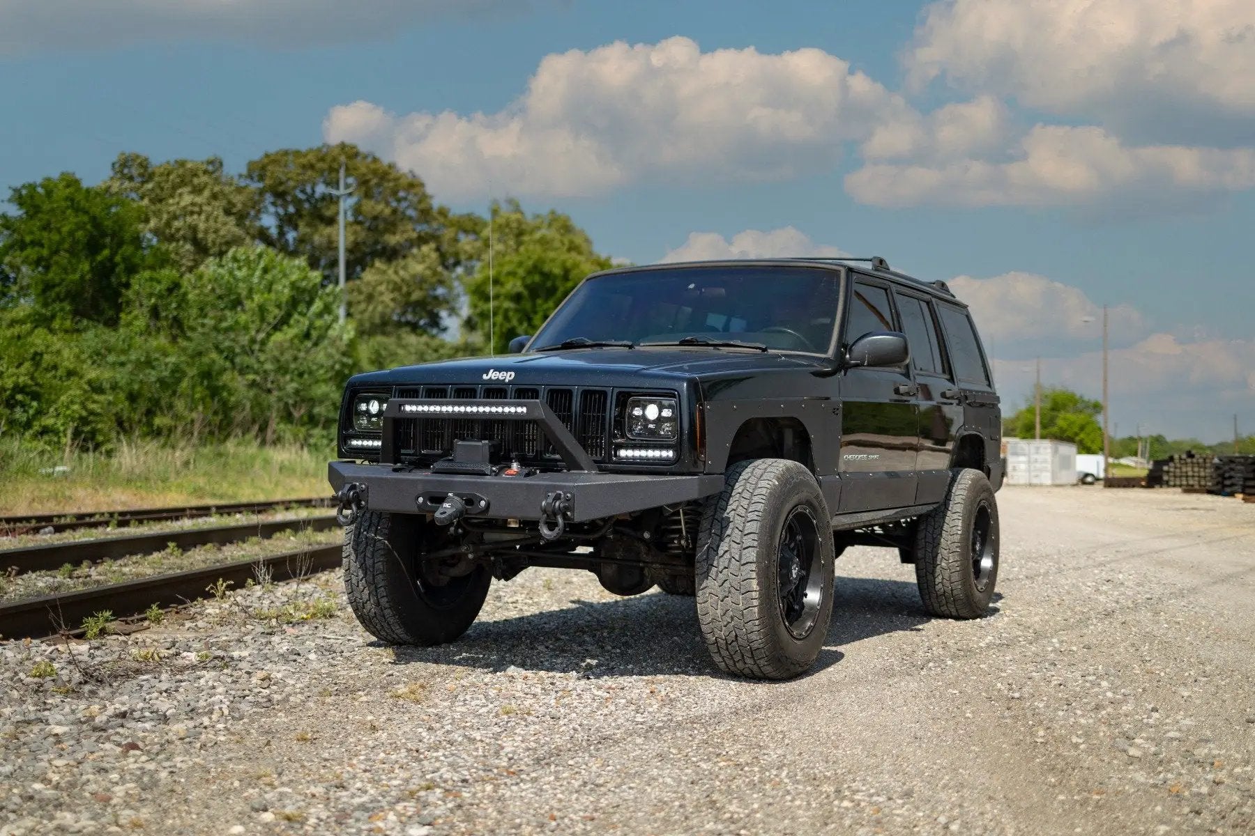 Rough Country 8 Inch Black Series LED Light Bar | Single Row | Pair by Rough Country