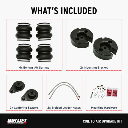 Air Lift Performance Coil to Air Upgrade kit for Coilover kit PN 79008 for the 2018-2024 Honda Accord Sedan (10th & 11th Gen) – 83008