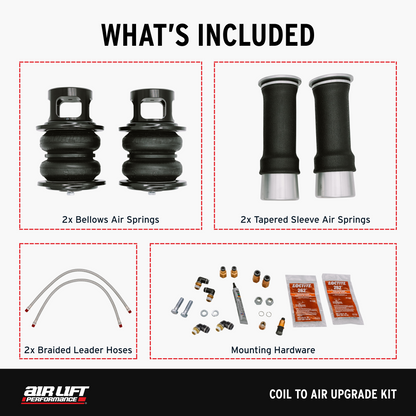 Air Lift Performance Coil to Air Upgrade kit for Coilover kit PN 79010