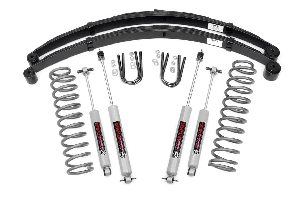 Rough Country 3 Inch Lift Kit | RR Springs | Jeep Cherokee XJ 2WD/4WD (1984-2001) by Rough Country