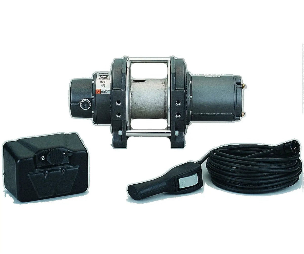 Warn 24 Volt Electric; 1600 Pound Line Pull Capacity; Without Rope; Without Fairlead; Without Remote; 261 Gear Reduction; Automatic Cone Brake by Warn