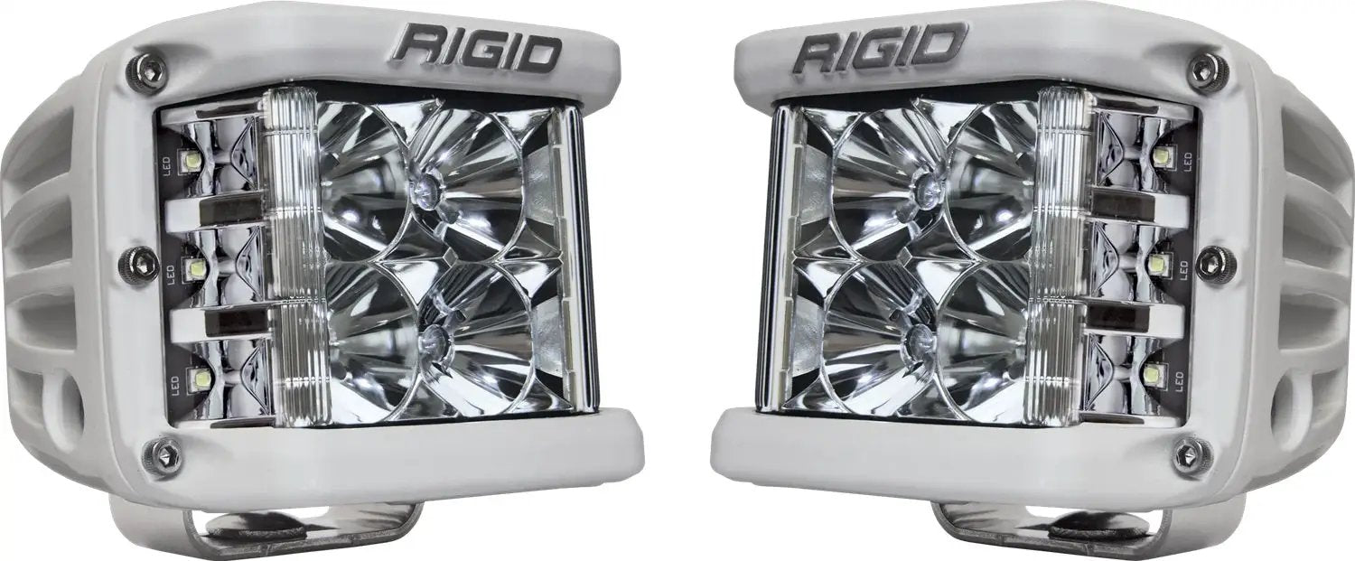 RIGID Industries D-SS PRO Side Shooter, Flood Optic, Surface Mount, White Housing, Pair by RIGID Industries