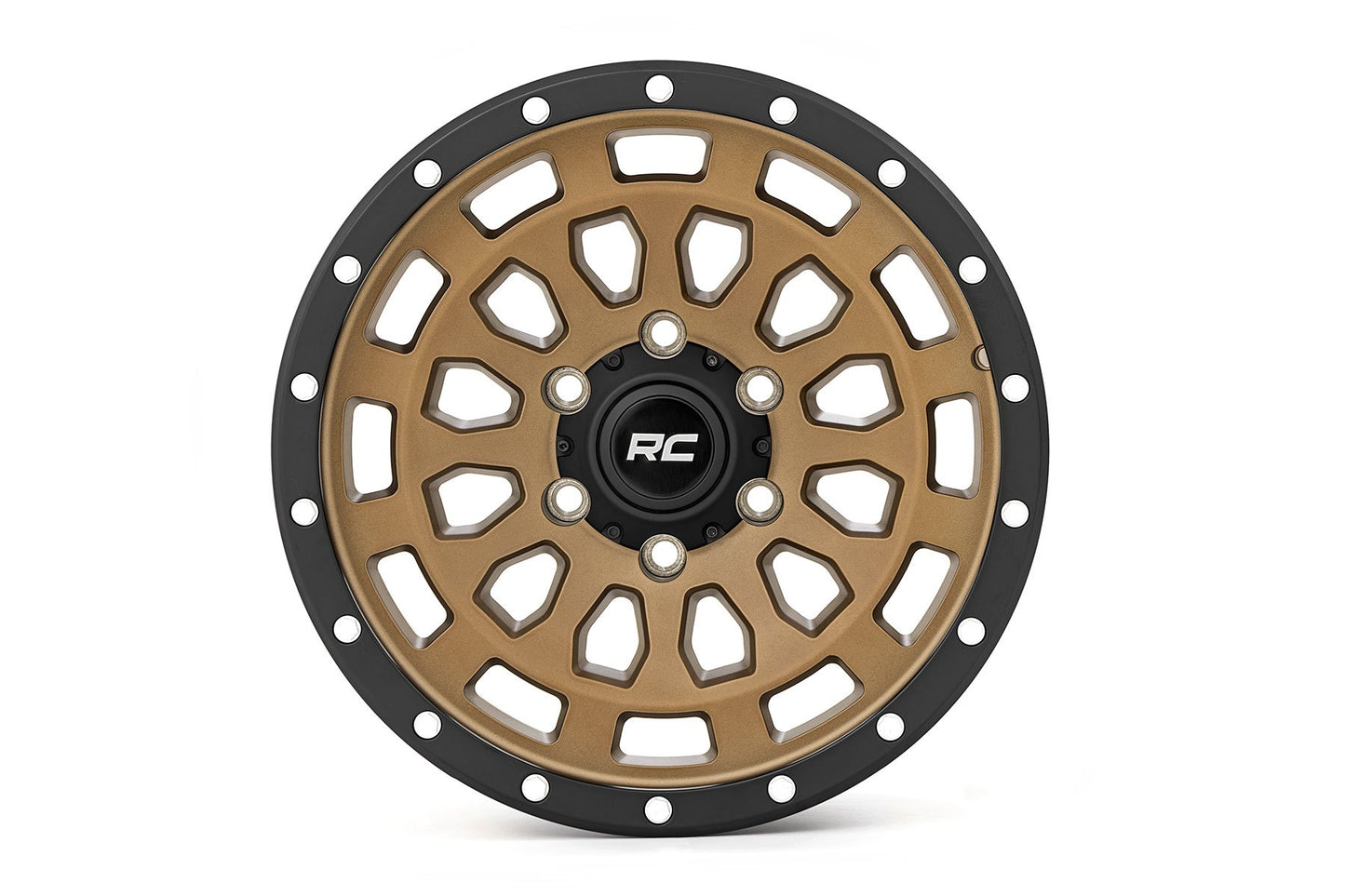 Rueda Rough Country Serie 87 | Beadlock simulado | Bronce/Negro | 17x8.5 | 5x5 | +0mm