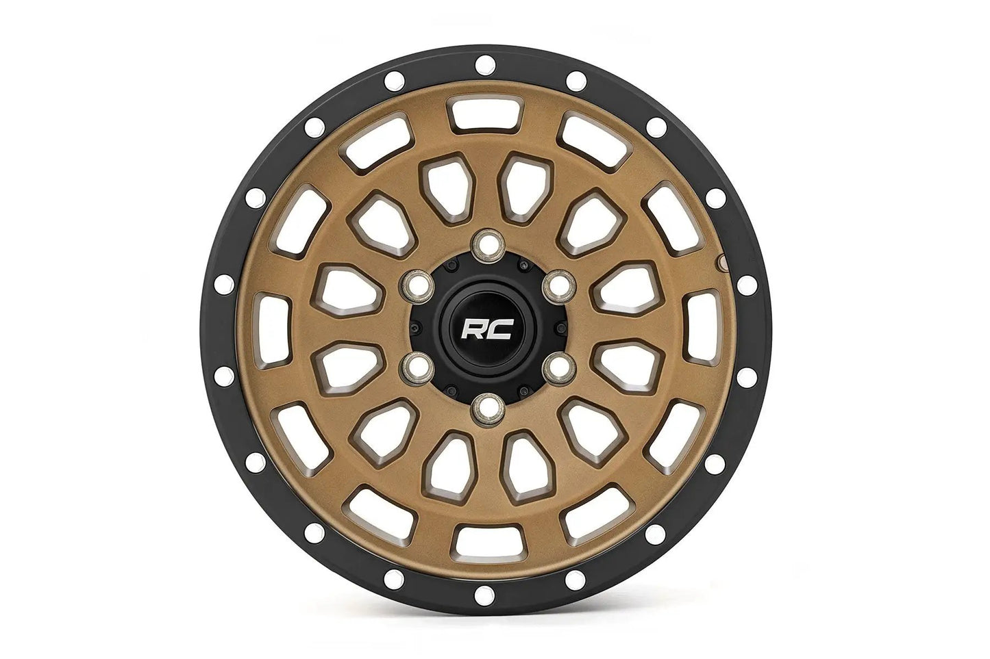 Rough Country 87 Series Wheel | Simulated Beadlock | Bronze/Black | 17x8.5 | 5x4.5 | +0mm by Rough Country