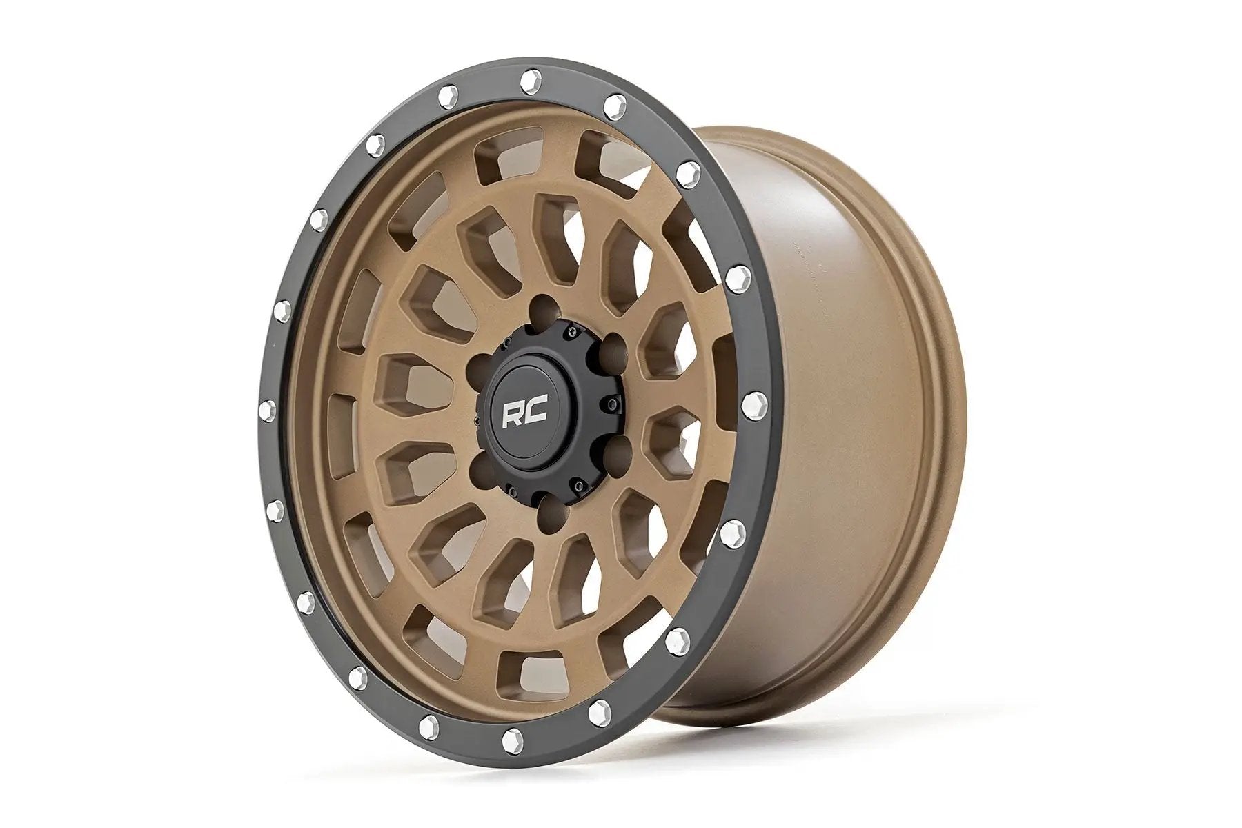 Rough Country 87 Series Wheel | Simulated Beadlock | Bronze/Black | 17x8.5 | 6x5.5 | +0mm by Rough Country