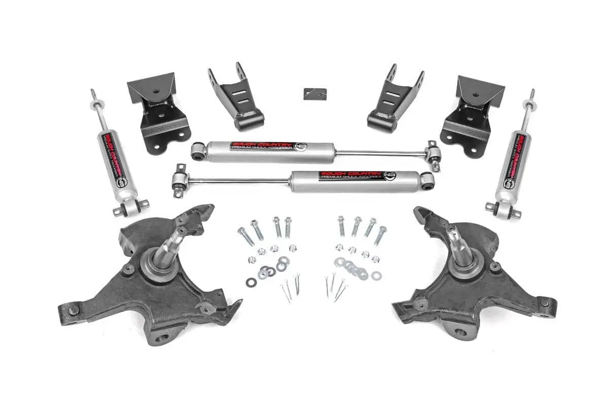 Rough Country Lowering Kit | 2 Inch FR | 4 Inch RR | Chevy C1500/K1500 Truck 2WD (88-99) by Rough Country