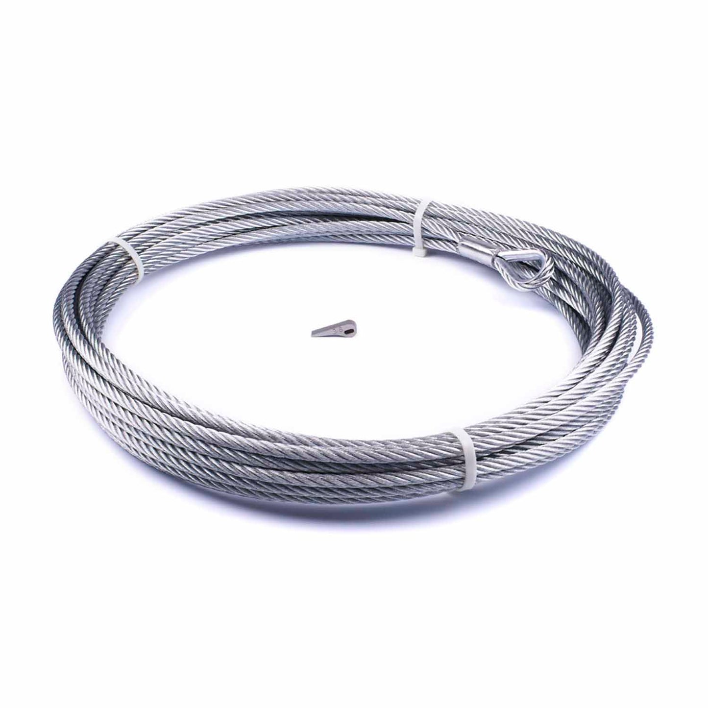 Warn For Warn Zeon-10 Winch; 3/8 Inch Diameter x 80 Foot Length; Galvanized Aircraft Wire