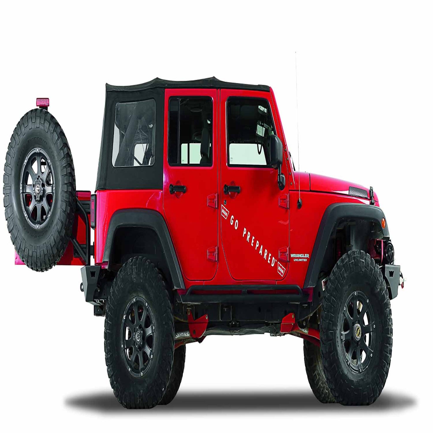 Warn Rear; Up to 40 Inch Tire; Black; Steel; For Bumper 89525