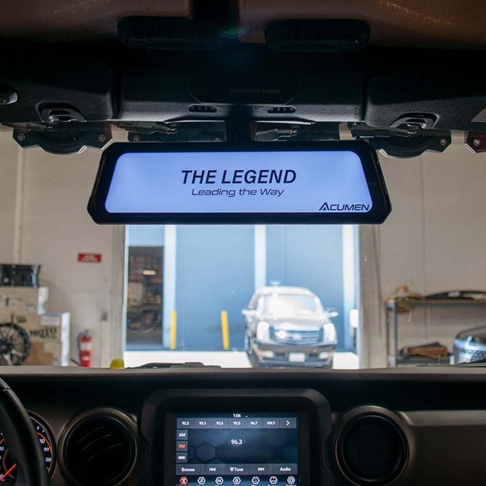 Acumen The Legend 3ch Waterproof Rear View Mirror Dash Cam with 1080P 60fps Front+ Rear+ Bumper/Cabin Cameras