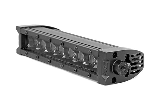 Rough Country 8 Inch Black Series LED Light Bar | Single Row | Cool White DRL | Pair
