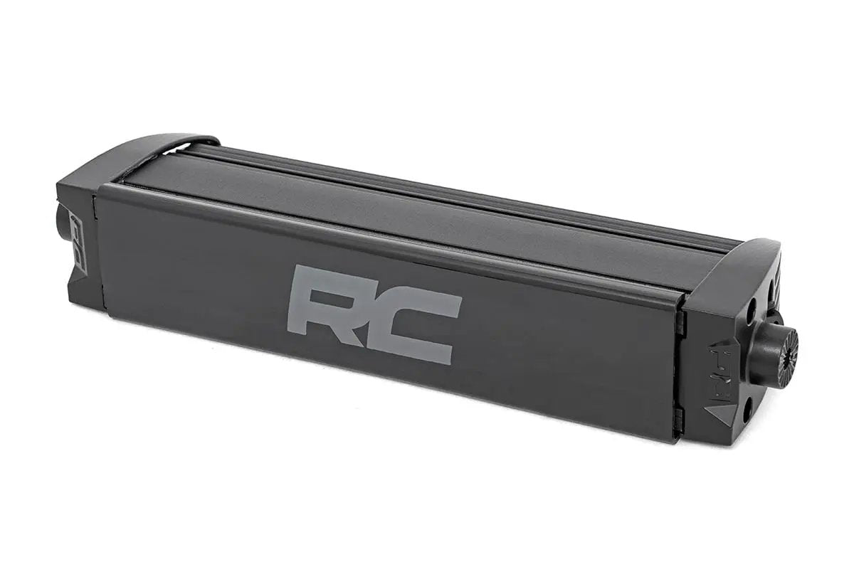 Rough Country 8 Inch Black Series LED Light Bar | Single Row | Cool White DRL | Pair by Rough Country