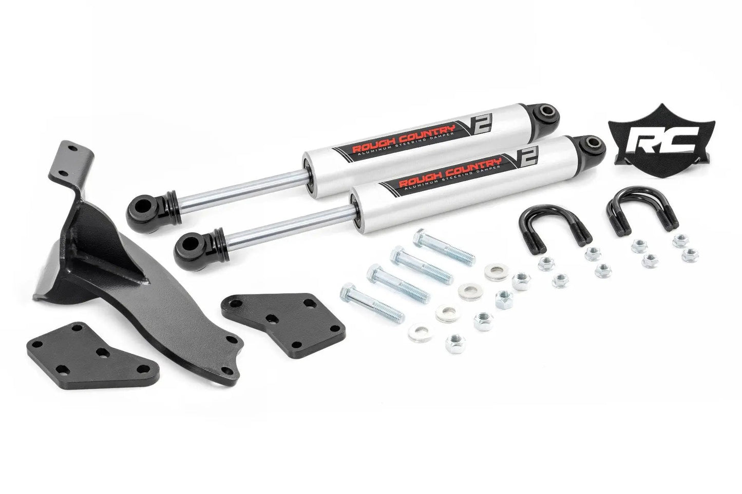 Rough Country V2 Steering Stabilizer | Dual | 2.5-8 Inch Lift | Ram 2500 (14-26)/3500 (13-26) by Rough Country