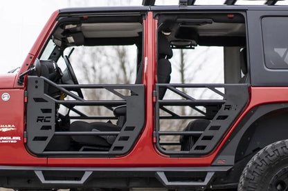 Rough Country Tubular Doors | Front and Rear | Jeep Wrangler JK/Wrangler Unlimited (07-18) by Rough Country