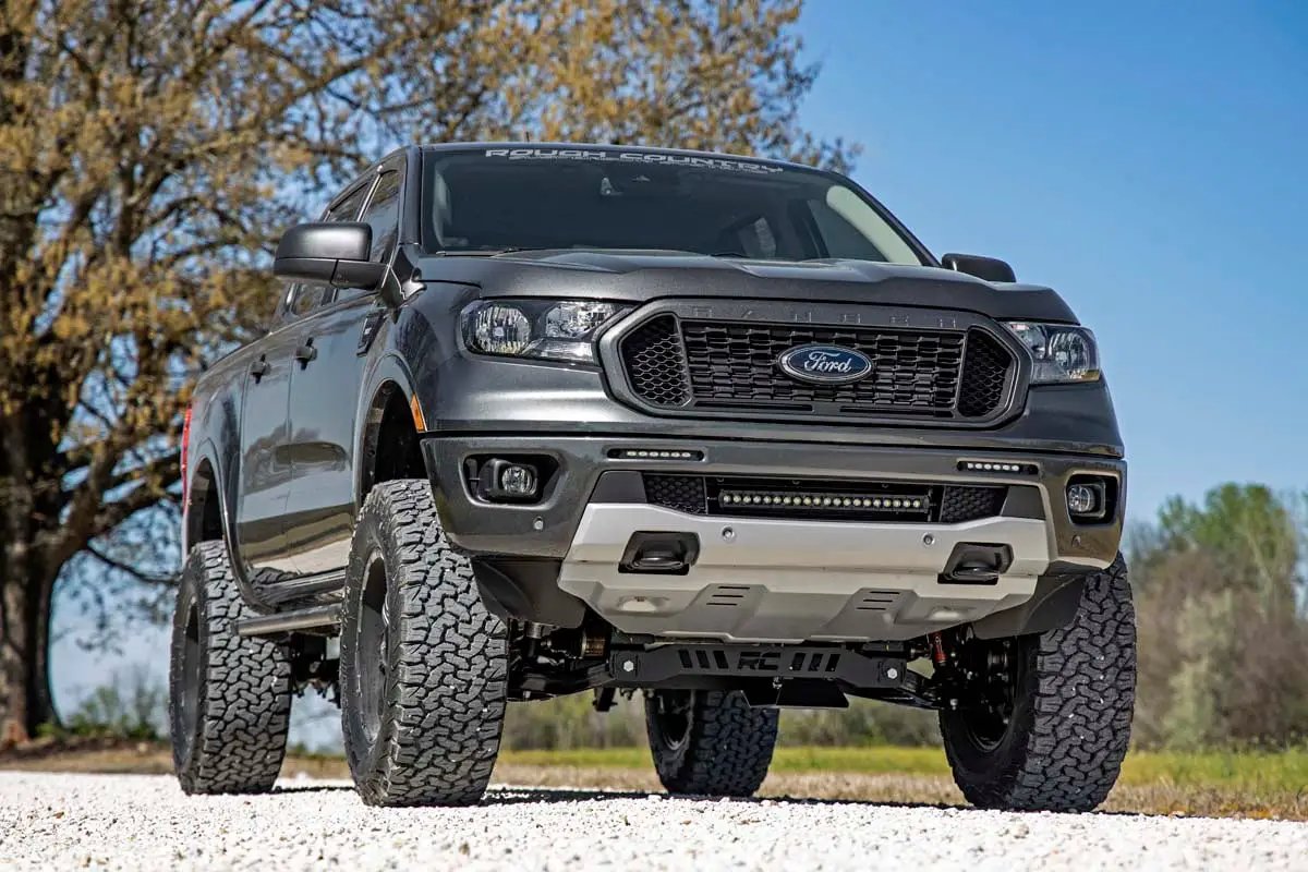 Rough Country LED Light Kit | Bumper Mount | 6" Black Slimline Pair | Ford Ranger (19-23) by Rough Country