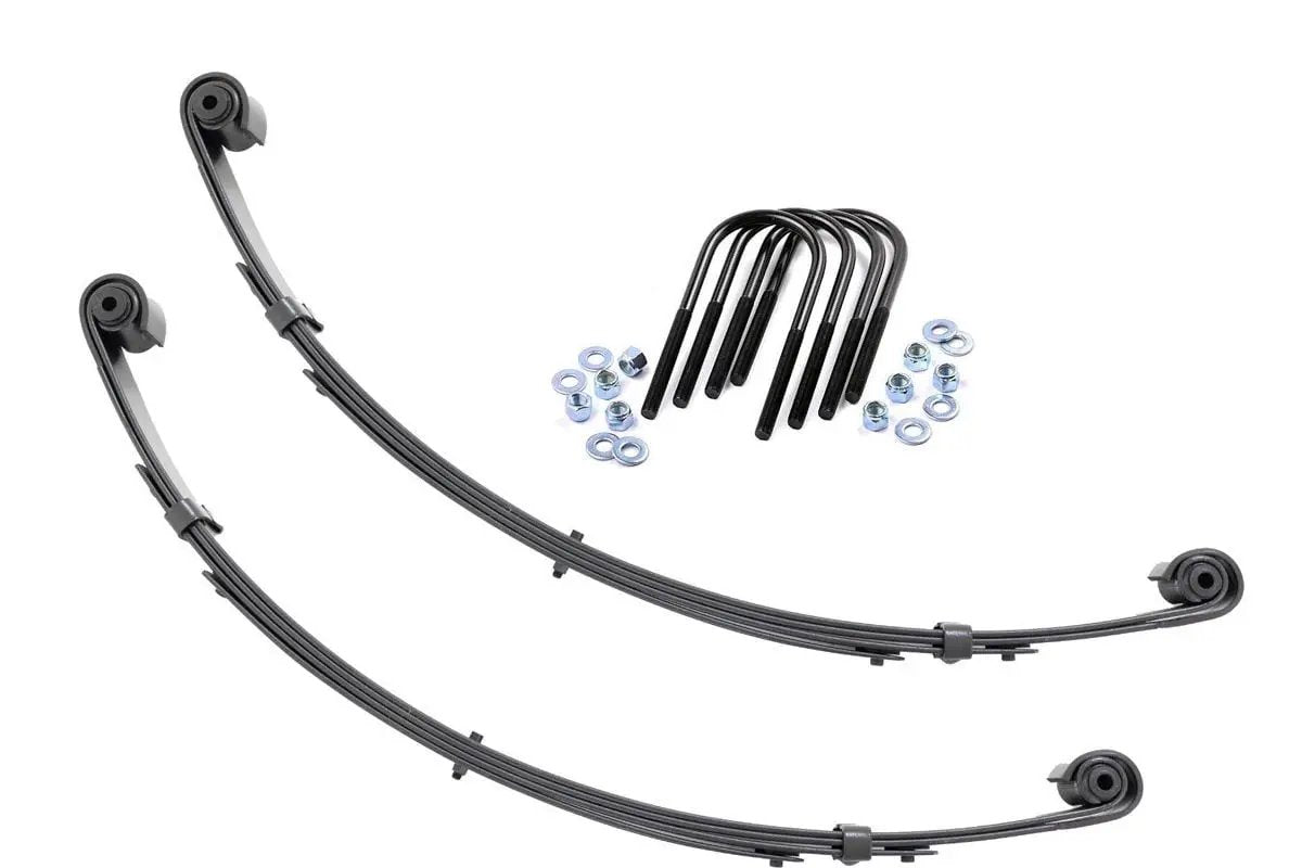Rough Country Front Leaf Springs | Military Wrap | 4" Lift| Pair | Jeep Wrangler YJ (87-95) by Rough Country