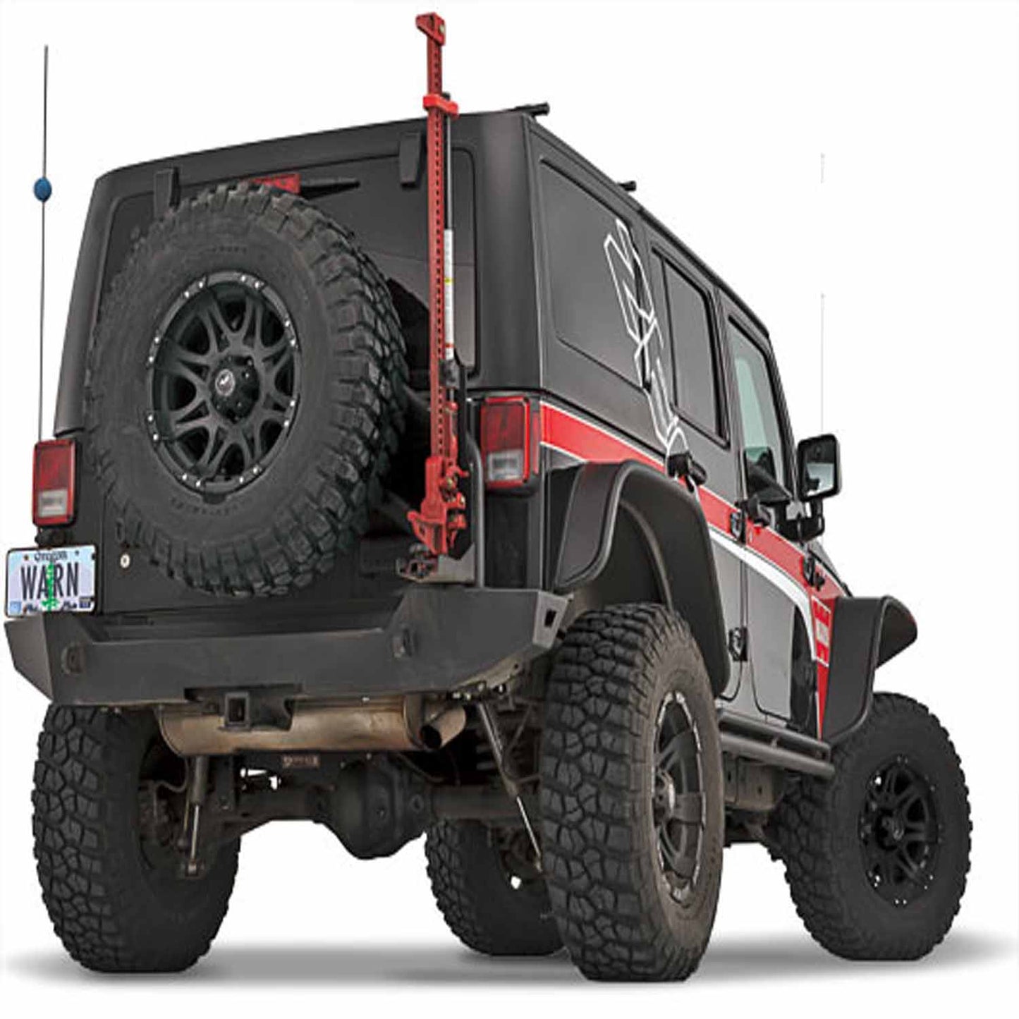 Warn Hi-Lift Jack; Mounts to Warn Elite Series Rear Bumper; Black