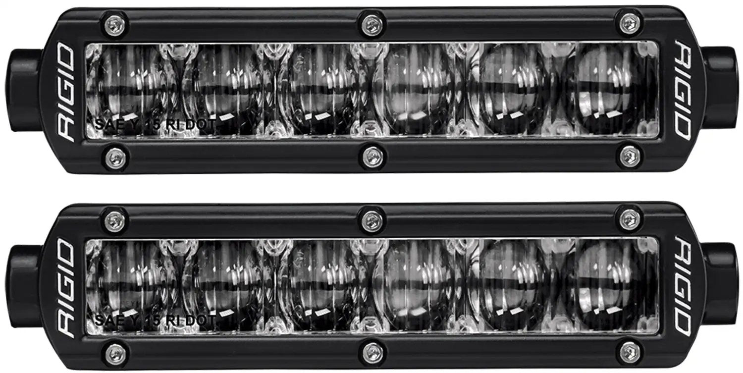 RIGID Industries SR-Series DOT/SAE J583 6 Inch White LED Fog Light, Pair by RIGID Industries